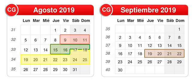 Calendario Feria Almeria 2019