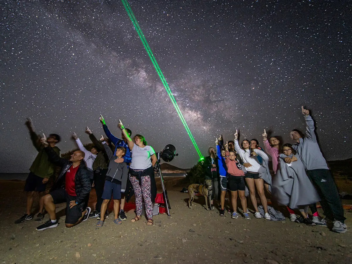 Observación con telescopio en Cabo de Gata
